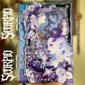 NEW Acrylic Binder Notebook Journal Zodiac Wicca Goth Princess Diary A5 Shaker